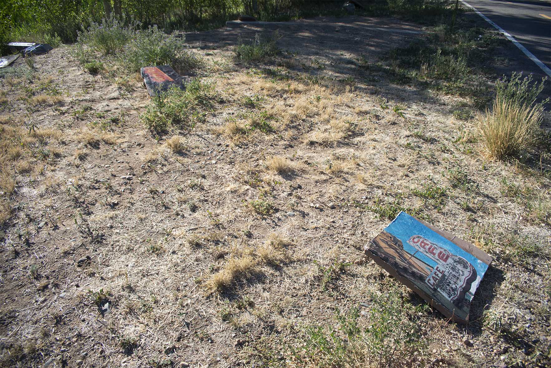 Photo of image transferred to flagstone